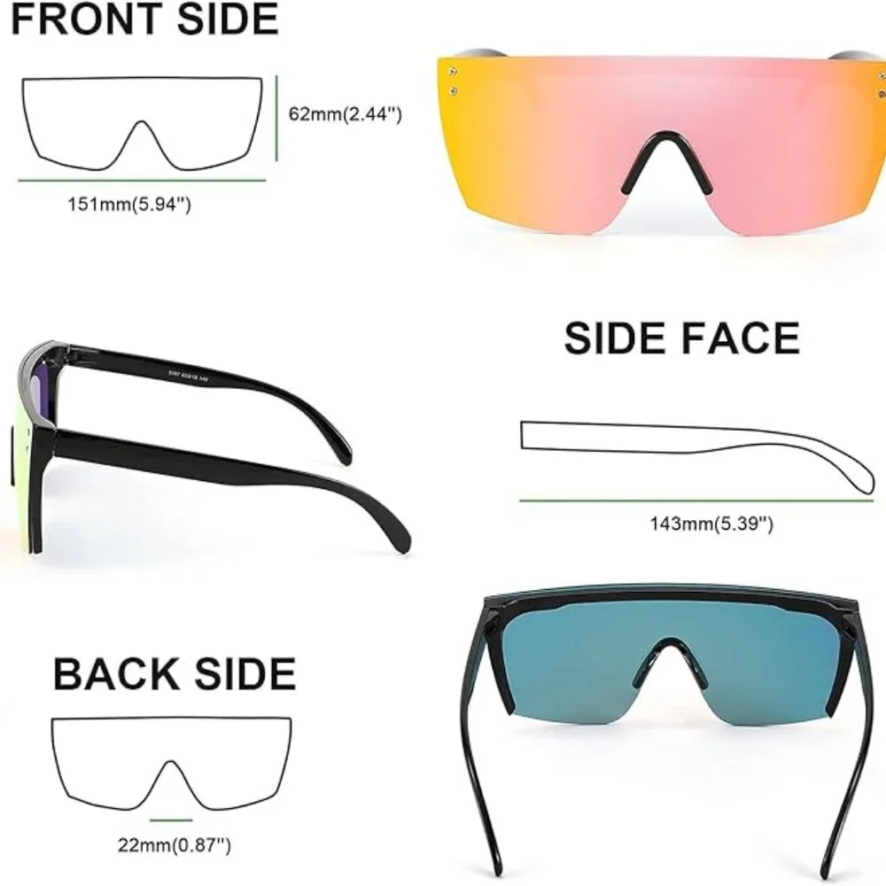 Red mirrored woman's sunglasses